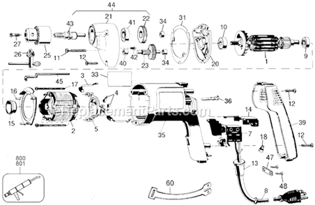 Part Location Diagram of 36485-98 DeWALT Cord/15ft./18-3